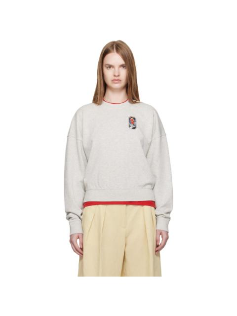 Gray Kenzo Paris 'KENZO City' Short Sweatshirt