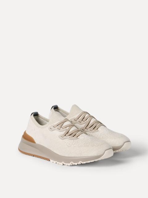 Cotton chiné knit runners