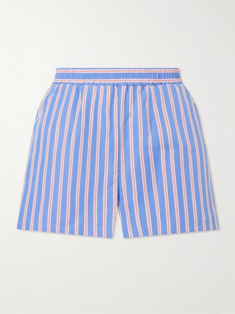 Susumu Striped Cotton-poplin Shorts