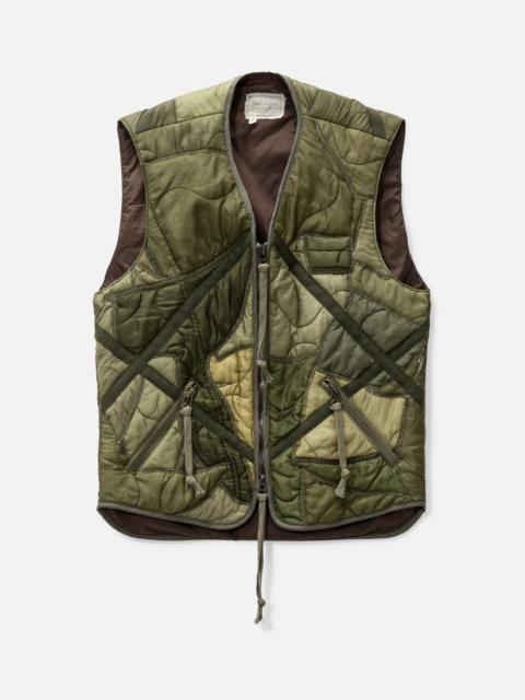 MIXED PUFFER ZIP VEST