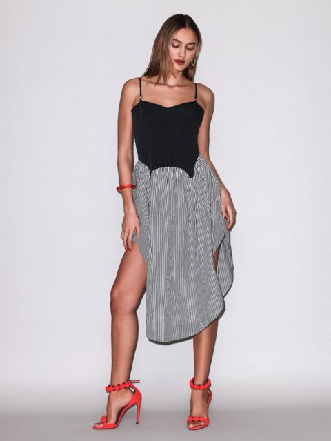 Poplin Cupped Midi Dress