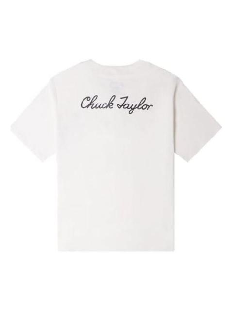 Converse Chuck Taylor Logo Button-Up T-Shirt 'White' 10024736-A02