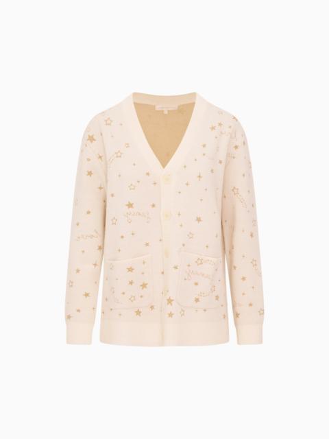 Mar Wool Celestial Jacquard Cardigan