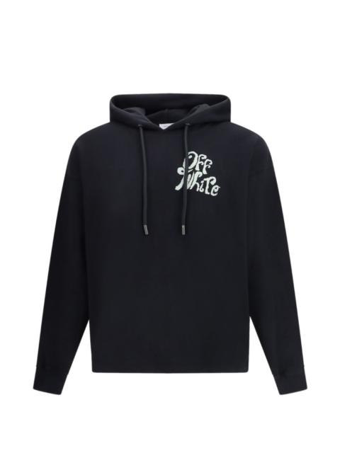 long-sleeve logo hoodie