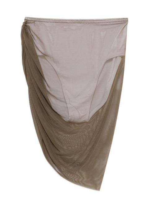 Diana draped mesh mini skirt
