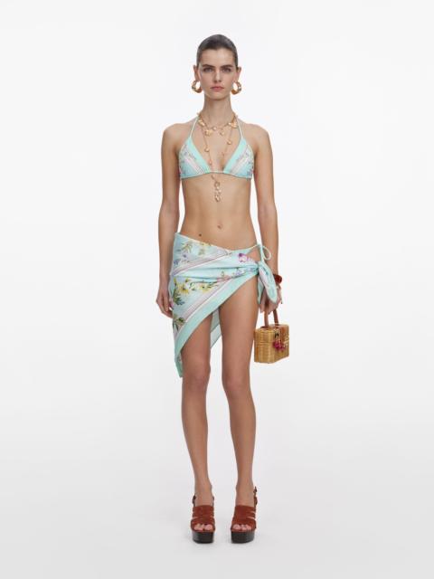 Mint Floral Bikini Top