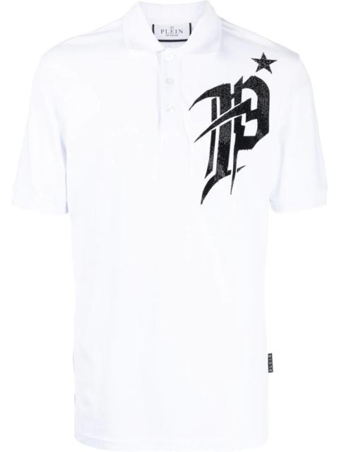 logo-print polo shirt