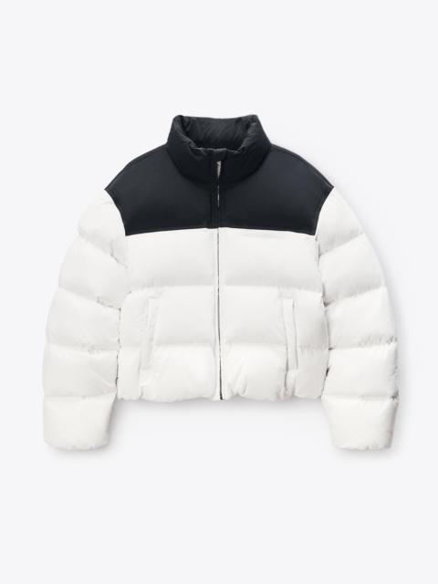 Black & White Matte Nylon Puffer Jacket