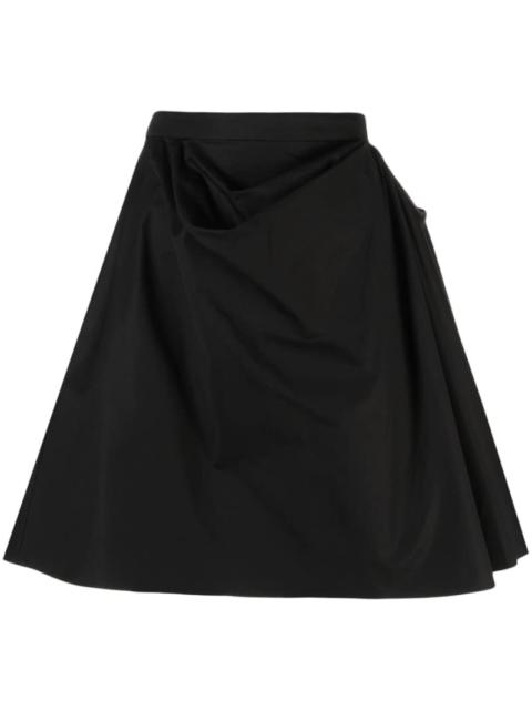 draped cotton miniskirt