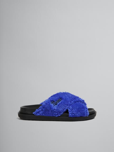 BLUE TERRY SLIDE SANDAL