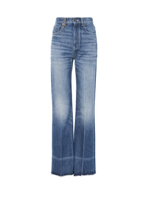 HIGH-RISE BOOTCUT JEANS IN DENIM