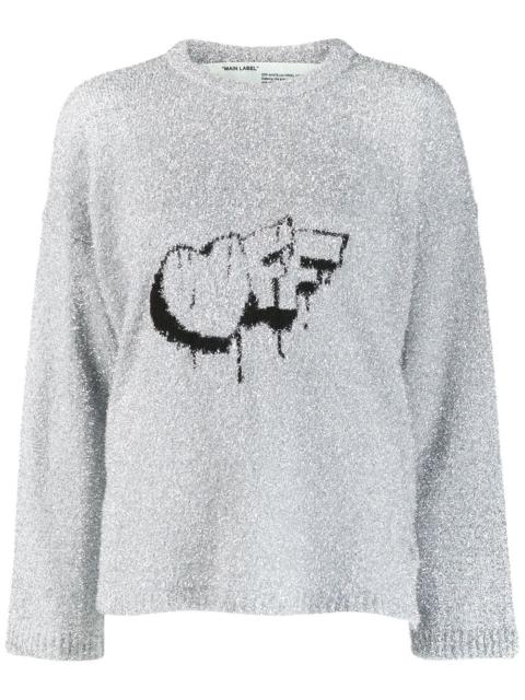 Off crew neck jumper