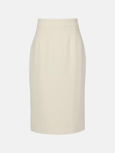 Virgin wool pencil skirt