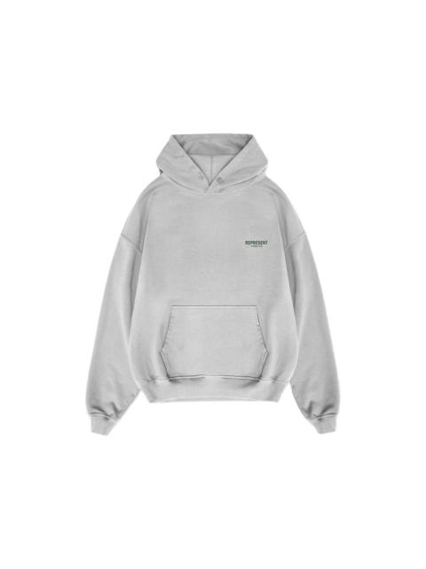 Represent Owner's Club Hoodie Ash Grey/Racing Green