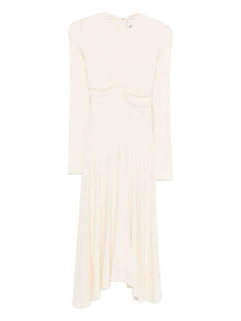 Flora ruched midi dress