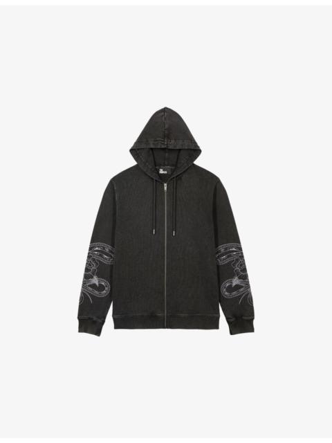 Hooded Zip-Up Cotton Sweatshirt
