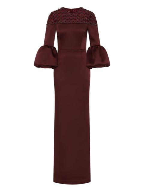 Alora embellished bell-sleeve maxi dress