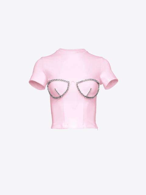 CRYSTAL BUSTIER CUP T-SHIRT