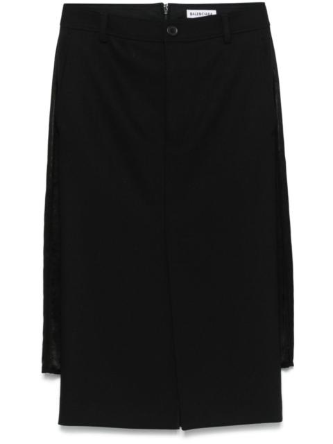 asymmetric-hem pencil skirt