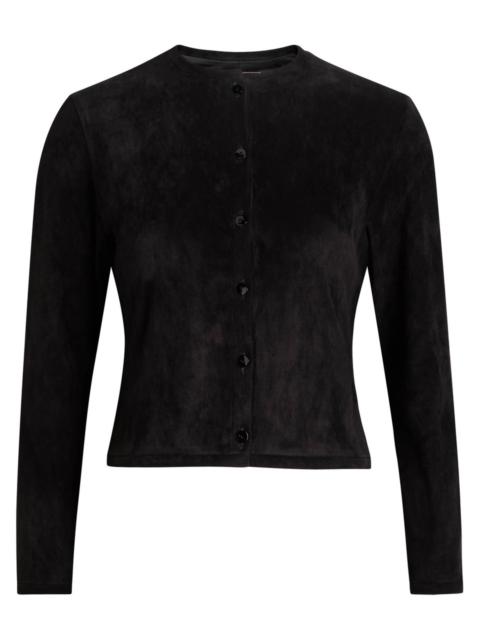 Stouls Astrid 25 Stretch-suede Cardigan
