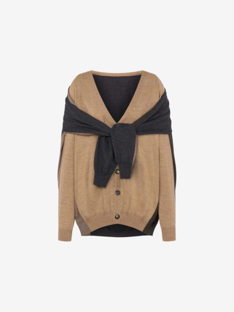 CARDIGAN IN WOOL LAYER UP