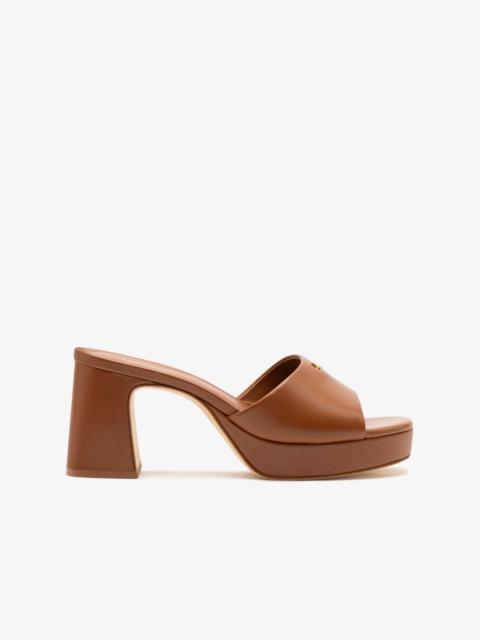 Dolly Low Mule In Caramel Leather