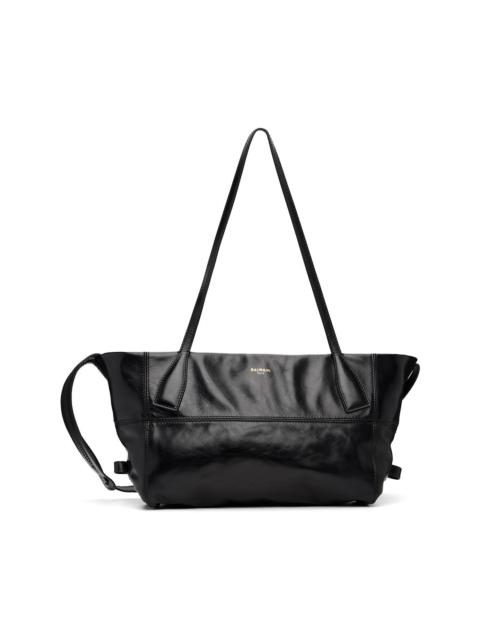 Black Small Track Zips Calfskin Bag
