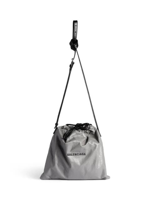 Men's Shopper Dust Bag Crossbody Pouch Medium in Balenciaga Grey