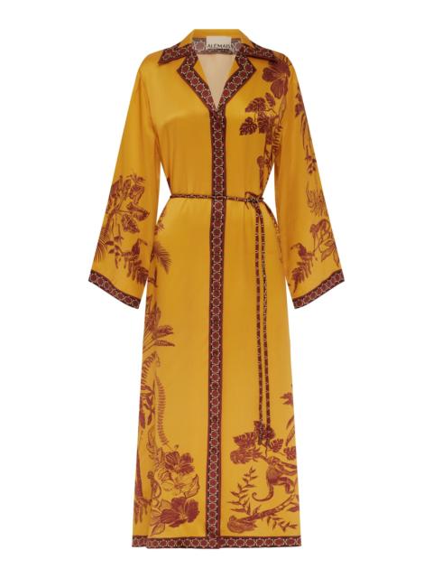 Banana Blossom Silk Shirtdress