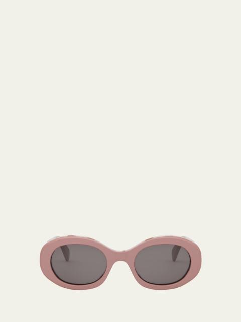 Triomphe Acetate Oval Sunglasses