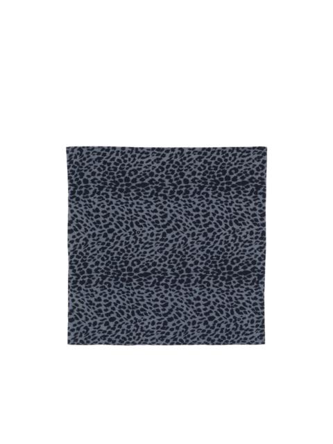leopard-pattern scarf