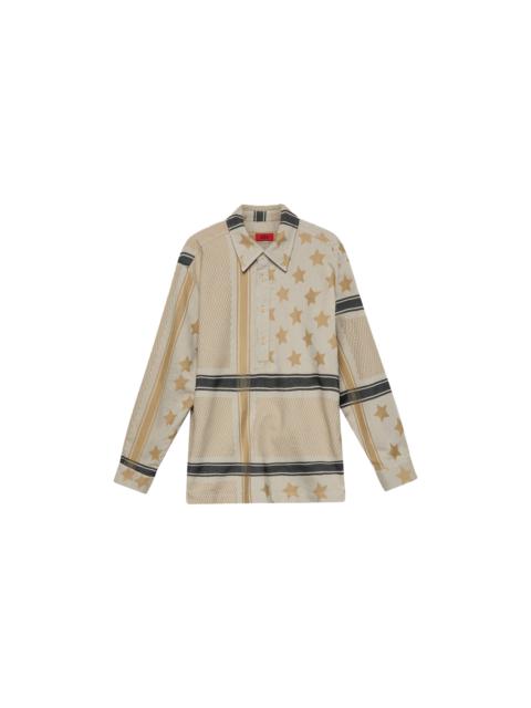 424 Overshirt Sand Navy Dye