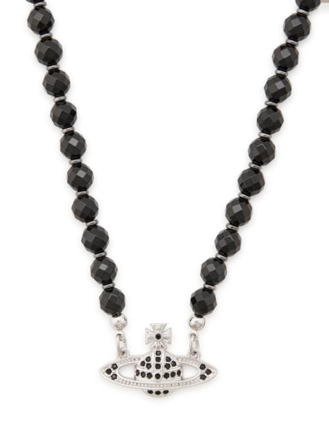 Vivienne Westwood Messaline Beaded orb Choker Necklace