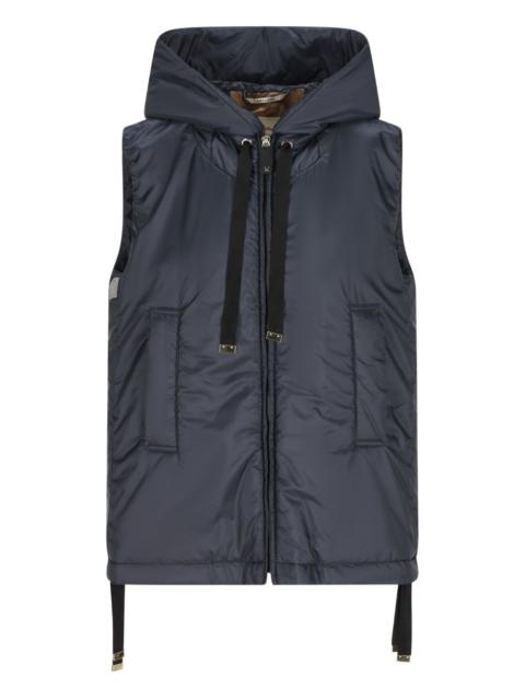 hooded sleeveless gilet