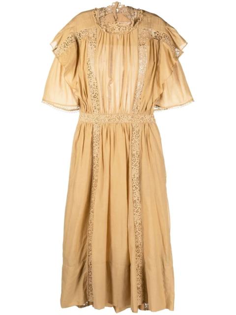 Galina guipure lace-trim dress