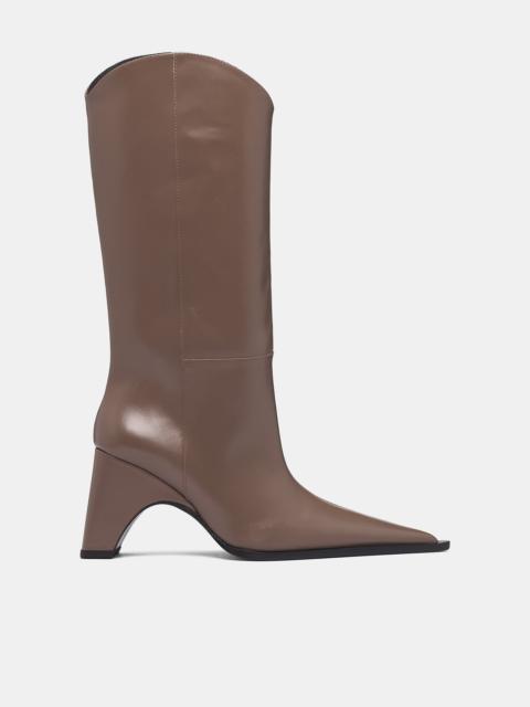 Brown Leather Bridge Cowboy Boots