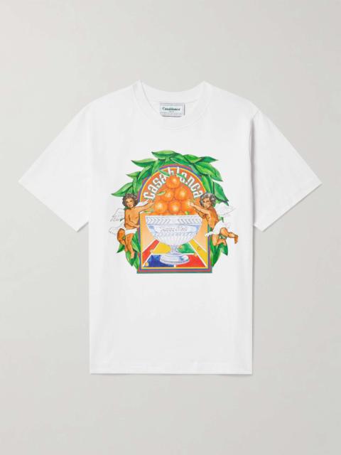 Triomphe D'Orange Logo-Print Organic Cotton-Jersey T-Shirt