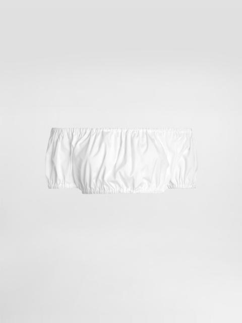 Cotton Bardot-neck top
