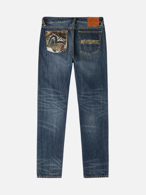 Brocade Patch Pocket Carrot Fit Jeans #2017