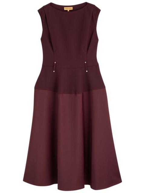 Stine Goya Panelled Crepe and Twill Midi Dress