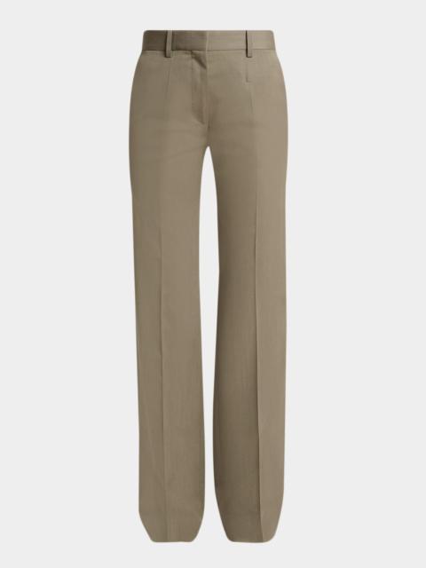 Tailored Wool Straight-Leg Trousers