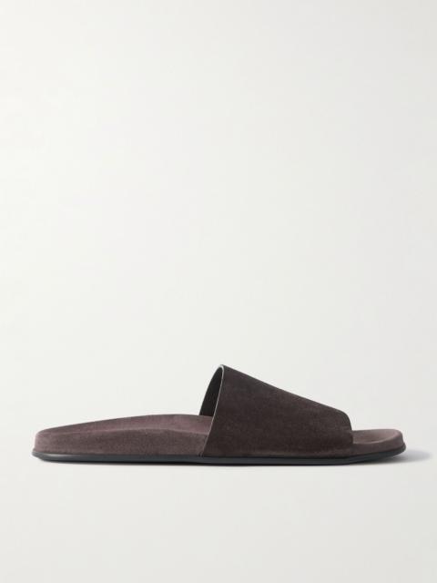 Hugh Suede Slides Brown