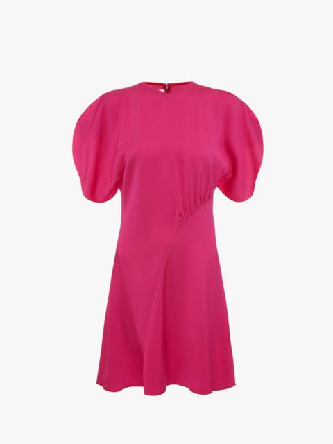 Cap Sleeve Mini Dress in Fuchsia