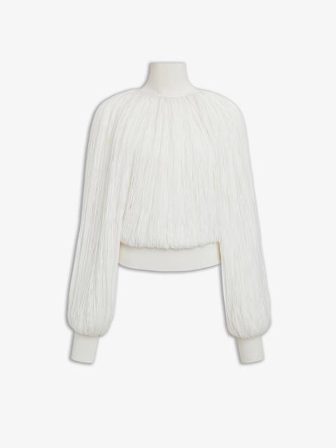 KNITTED FRINGE JUMPER