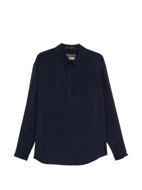 buttoned polo shirt