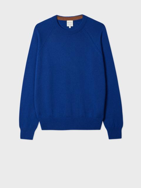 Cobalt Blue Cashmere Crew Neck Sweater