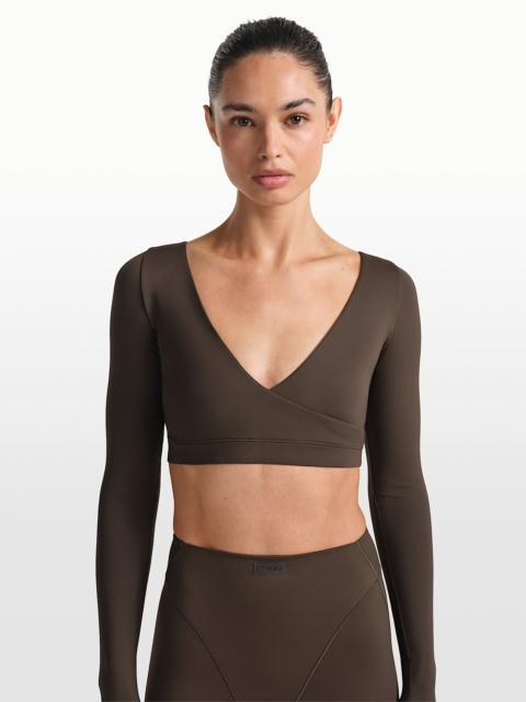 NikeSKIMS Matte Women's Long-Sleeve Wrap Top