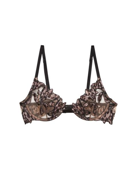 Lily Embroidery Plunge Demi Bra