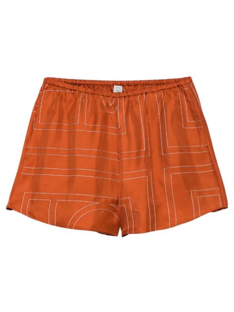 Terracotta Silk Shorts