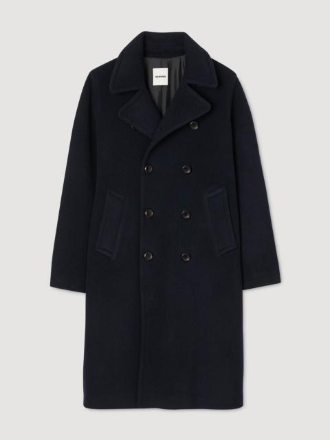 DOUBLE-BREASTED WOOL COAT